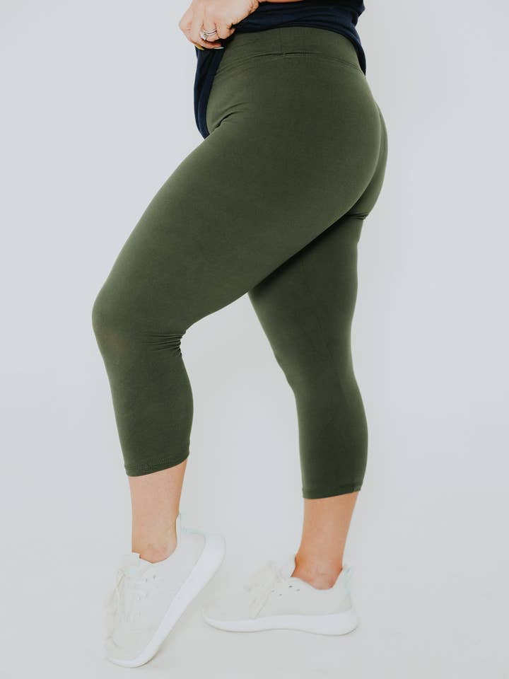 Ann Capri-Olive Green for wholesale by Not Only Pants