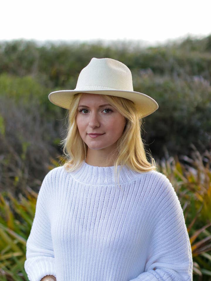 Chapeau Fedora Piper avec Bande Tressée, Réglable pour la vente par Ex Voto