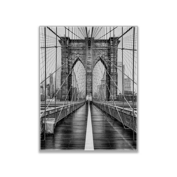 Brooklyn Bridge in Black & White-Skyline Wall art for wholesale by GTA ART