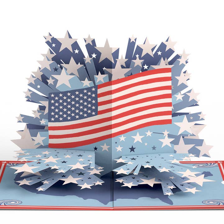 From Sea to Shining Sea Pop-Up Card 5x7" for wholesale by Lovepop Cards