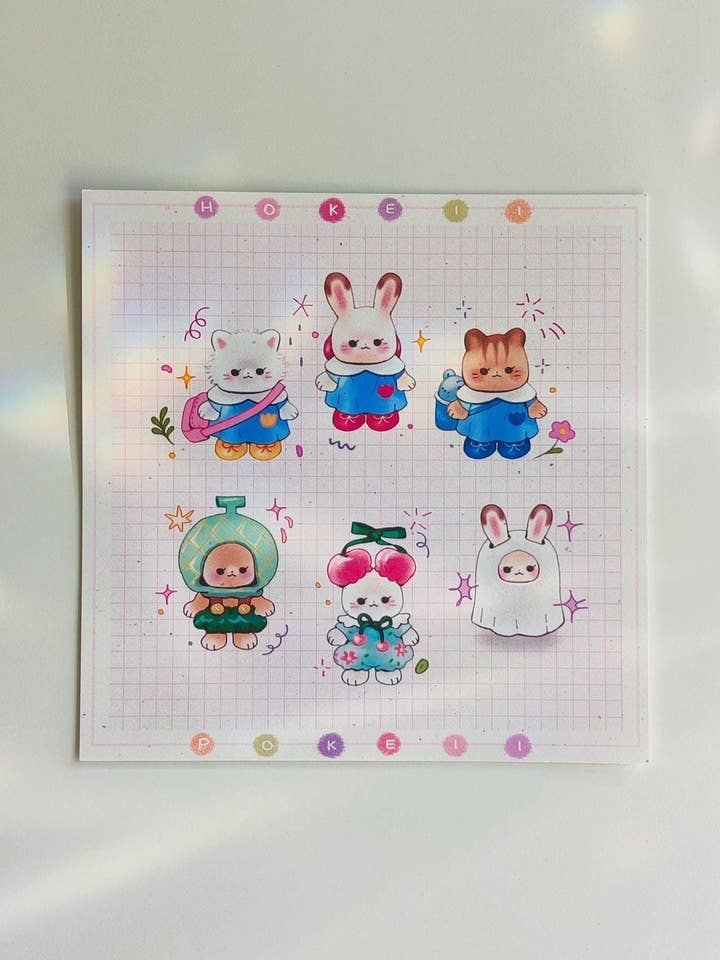 Imprimé Kawaii Calico Critter pour la vente par Hokeii Pokeii