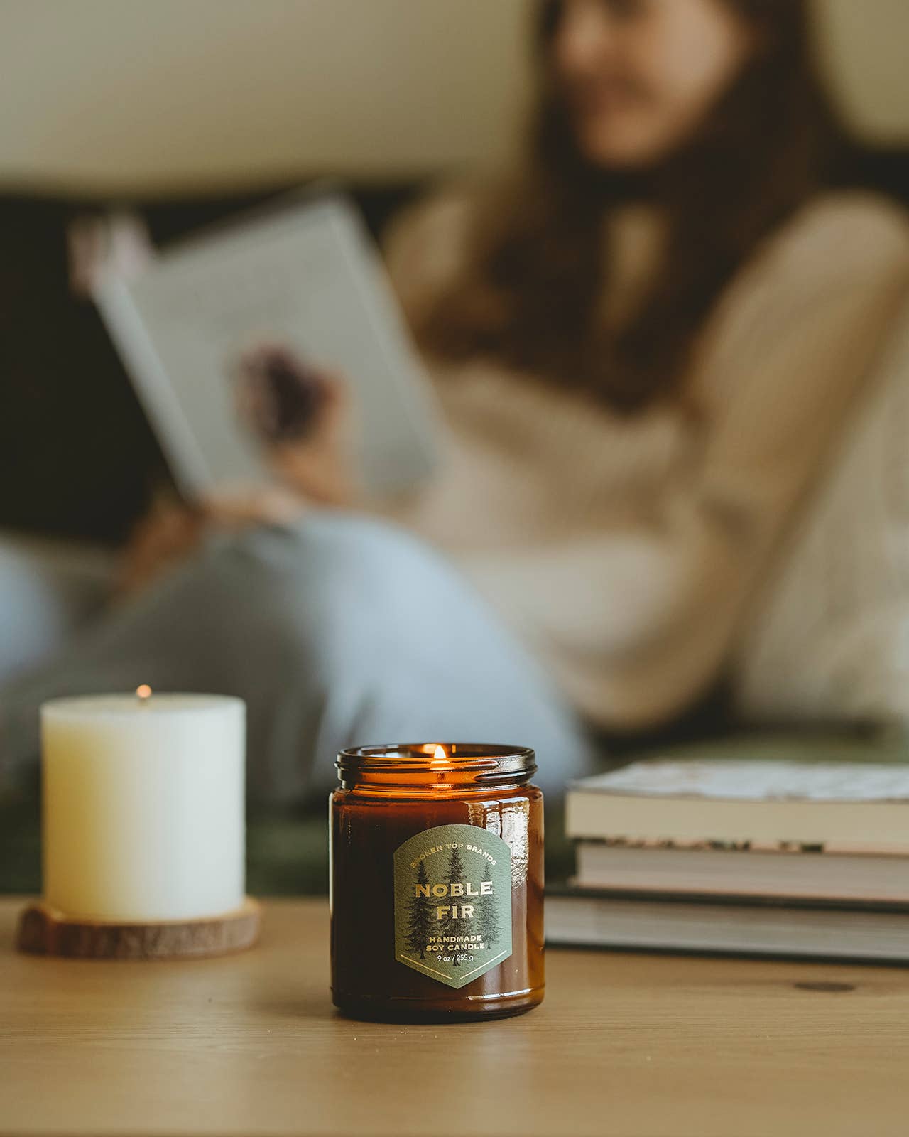 Broken Top Brands - Vente Bougie en bocal - Bougie en soja 9oz Sapin noble2