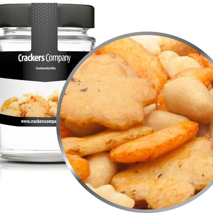 Continental mix PU med 45 stk. og 65 g indhold pr stk. for engroshandel hos CrackersCompany