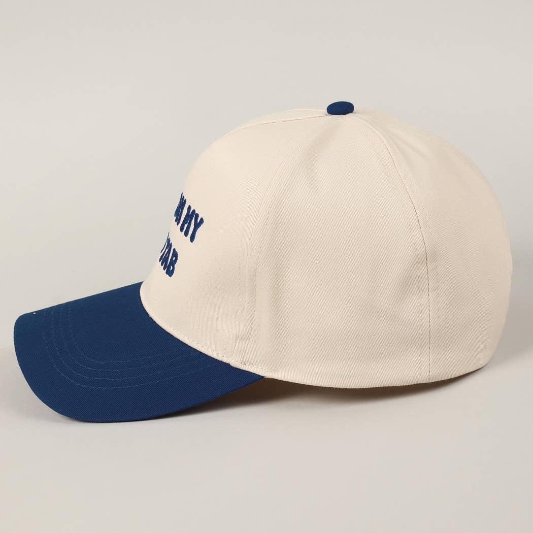 Fashion City - Wholesale Baseball Cap - Unisex - Put It On My Dad's Tab Embroidery Two-Tone Hat47