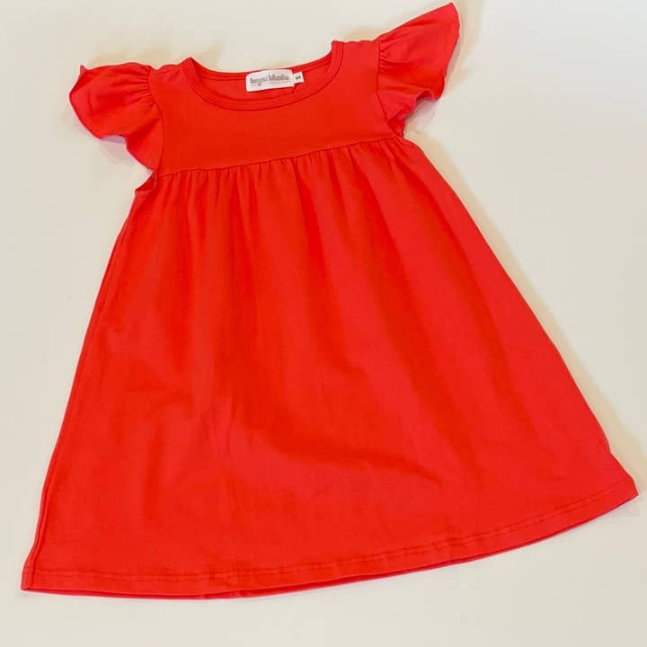Robe à manches papillon—Corail pour la vente par Bayou Blanks
