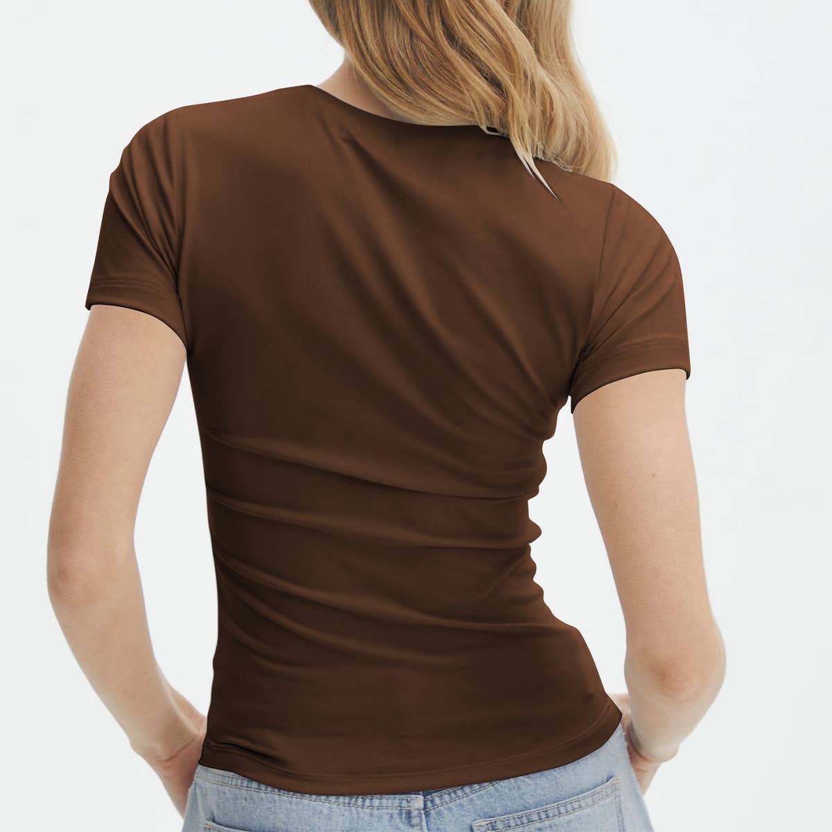 Lily Clothing - Wholesale T-Shirt - Women's - Fashion high sense simple short sleeve base T-shirt7