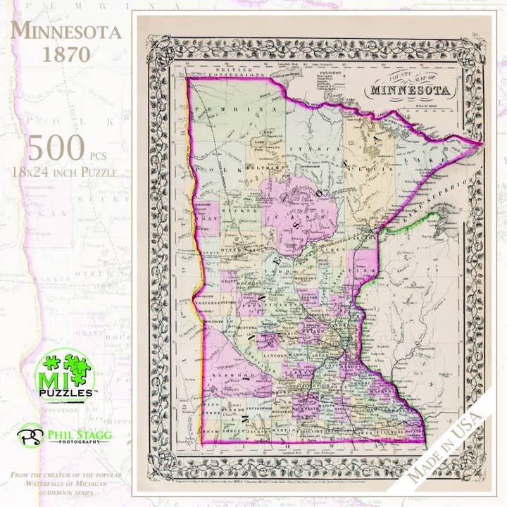 Minnesota - 1870 - 500 brik puslespil for engroshandel hos Phil Stagg Photography