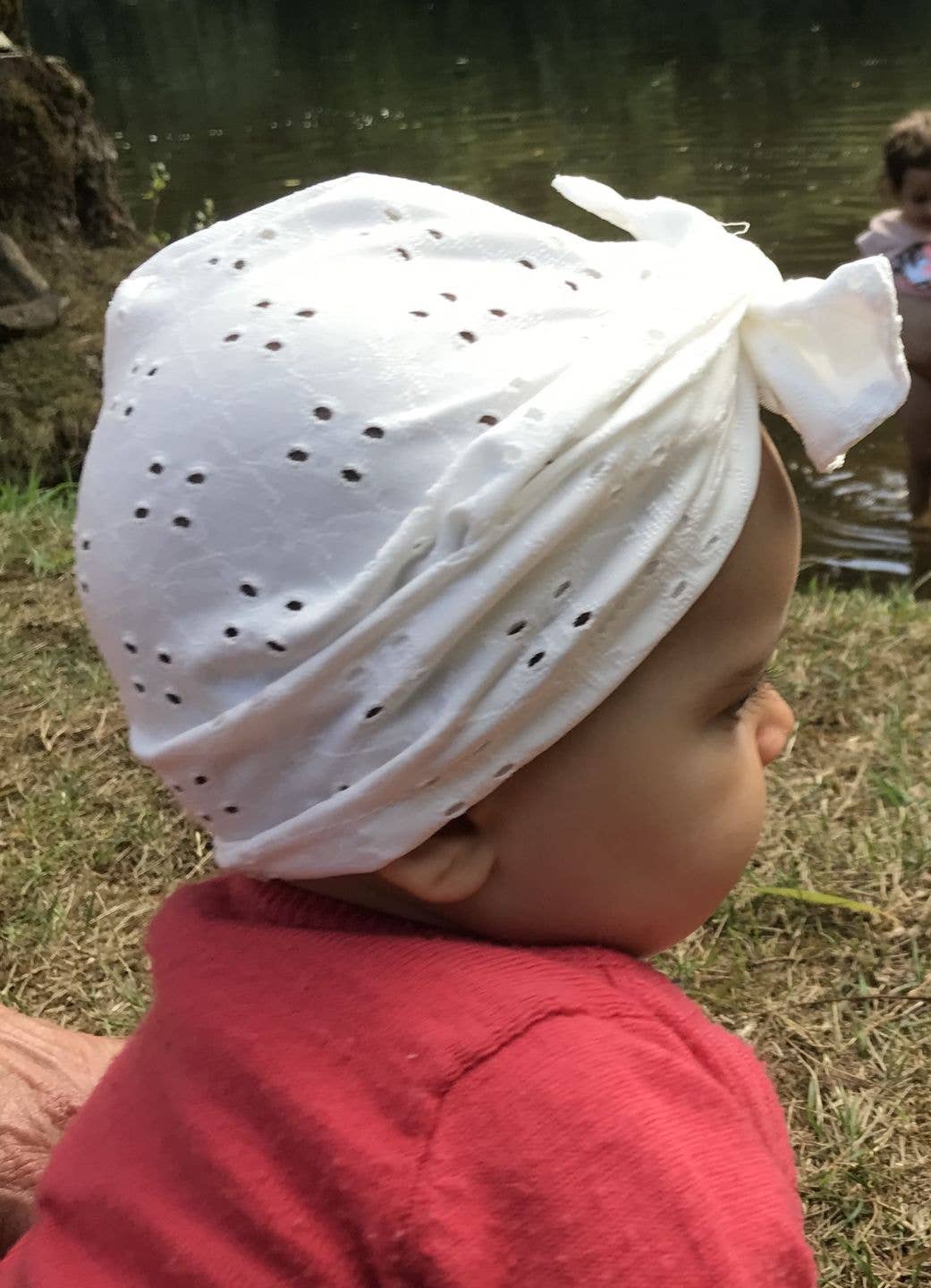 BABYONTOP - Vente Bandeau – femme - Turban MARY - Dentelle Blanche6