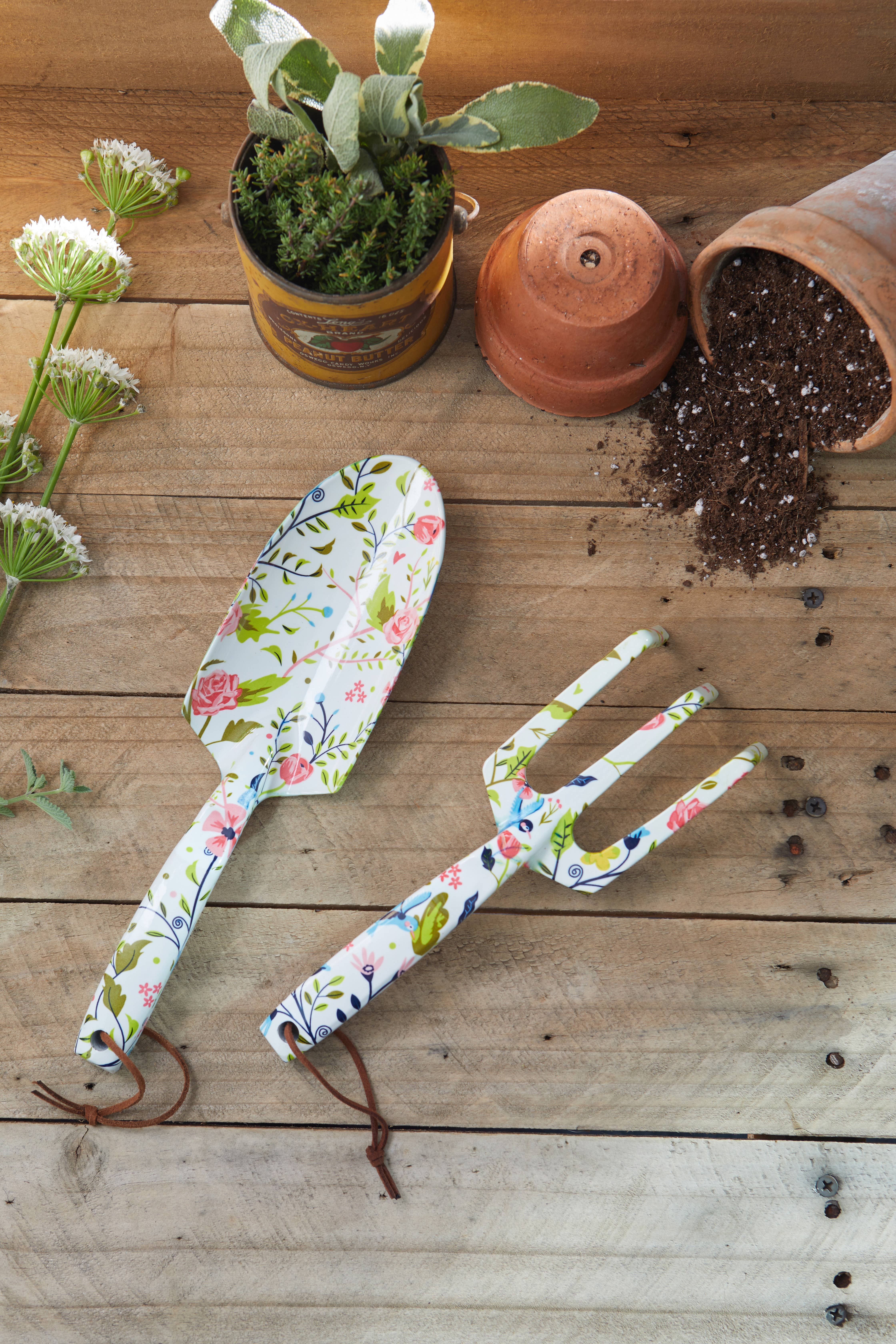 Womanswork - Vente Outil de jardinage - Ensemble d'outils de jardin avec motif Garden of Paradise