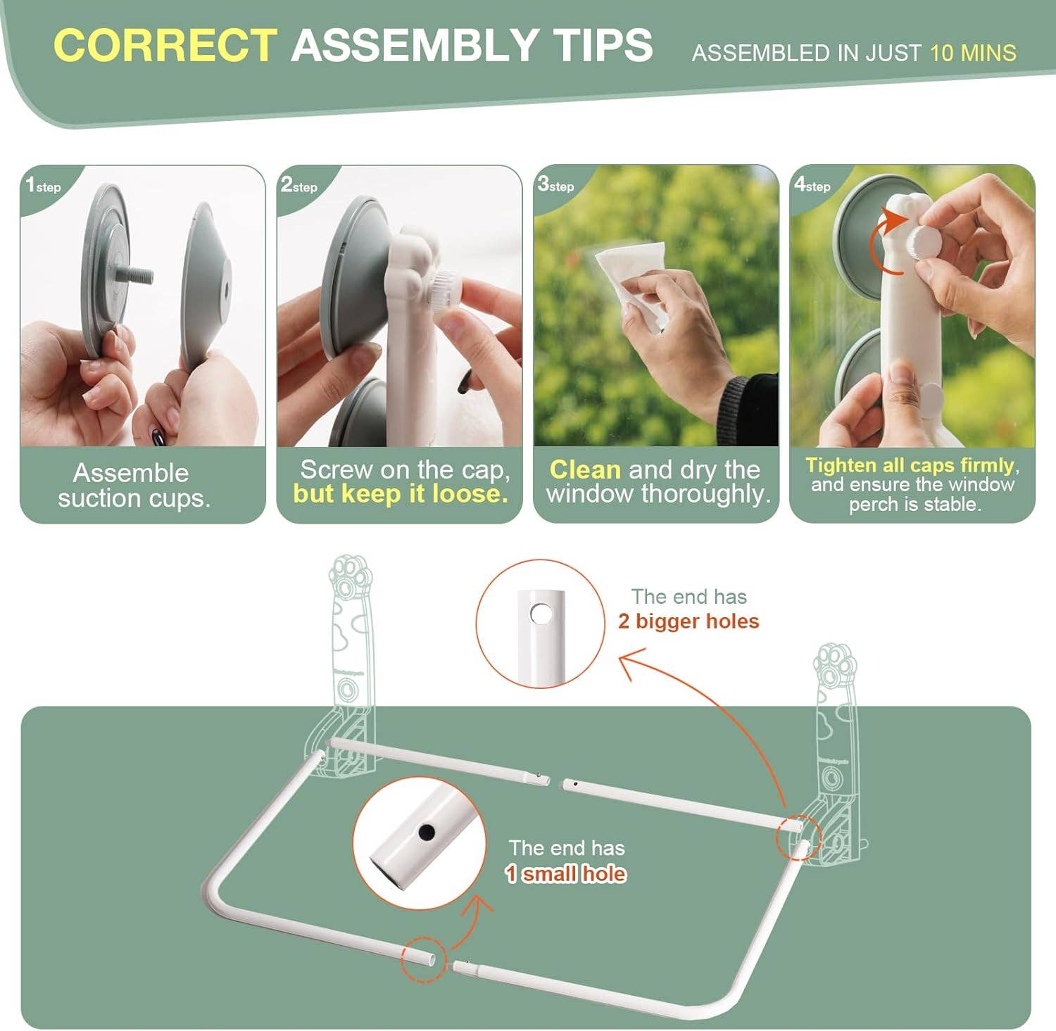 Robud & Mewoofun Official Store - Wholesale Pet Bed - Cat/Dog - Foldable Cat Window Hammock Bed with Reversible Bed Indoor1