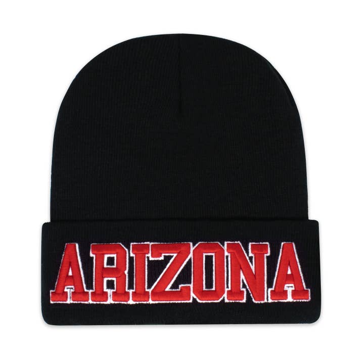 ChoKoLids - Wholesale Beanie - Unisex - Football Sports Team City 3D Embroidered Knit Black Beanies