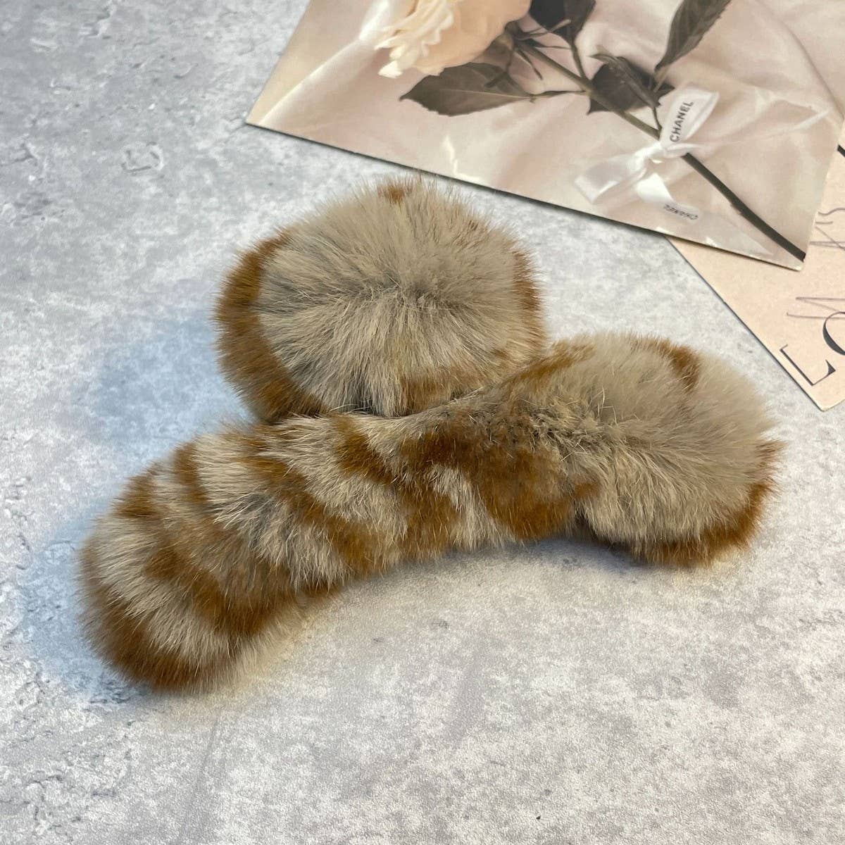 ACCITY - Wholesale Hair Clip - Women's - Rex Rabbit Fur Claws - Elegant Mixed Color Clips_CWASC159167