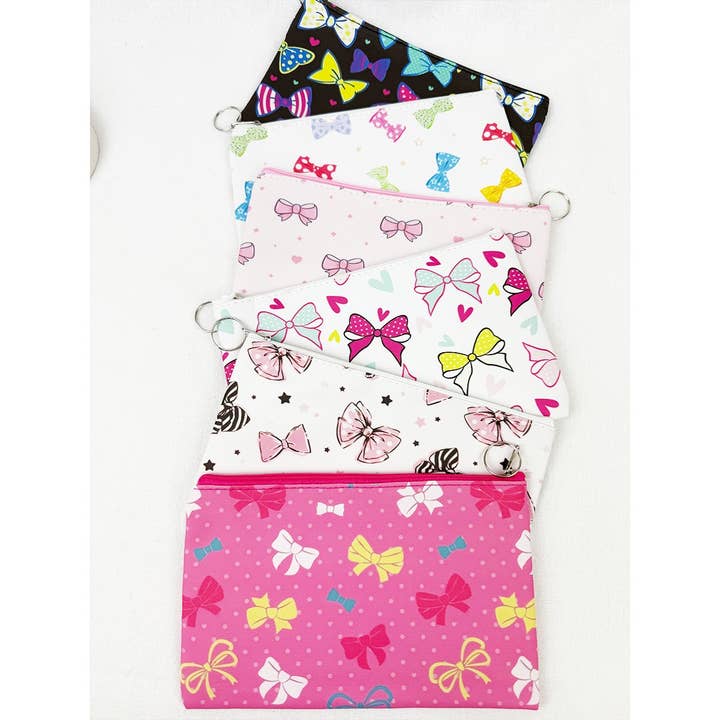 MIX COLOR Adorable Bow Theme Coin Purse with Key Ring for wholesale on Faire5