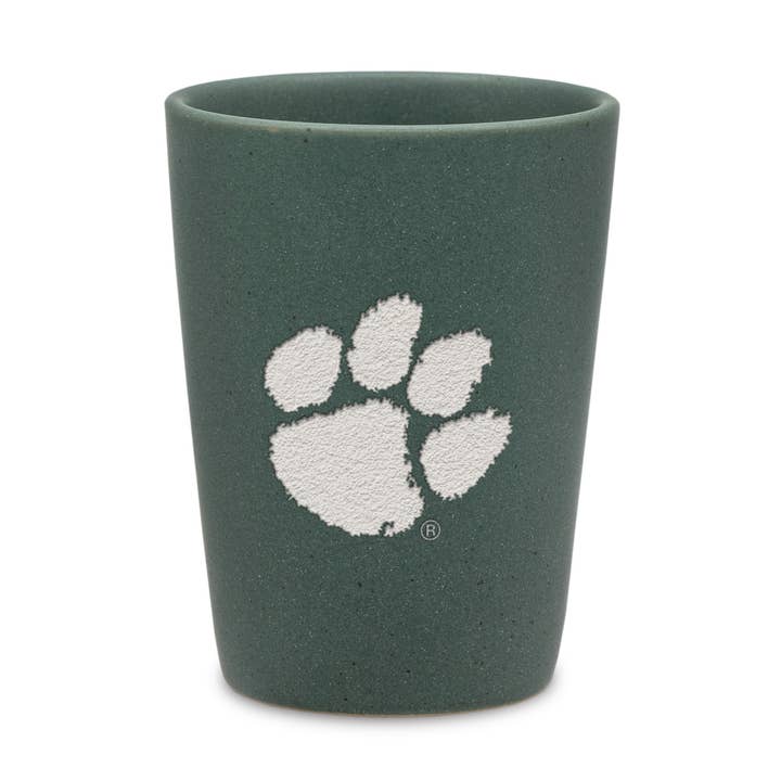 NCAA Clemson Tigers Sage 2oz Ceramic Shot Glass for wholesale by Rico Industries