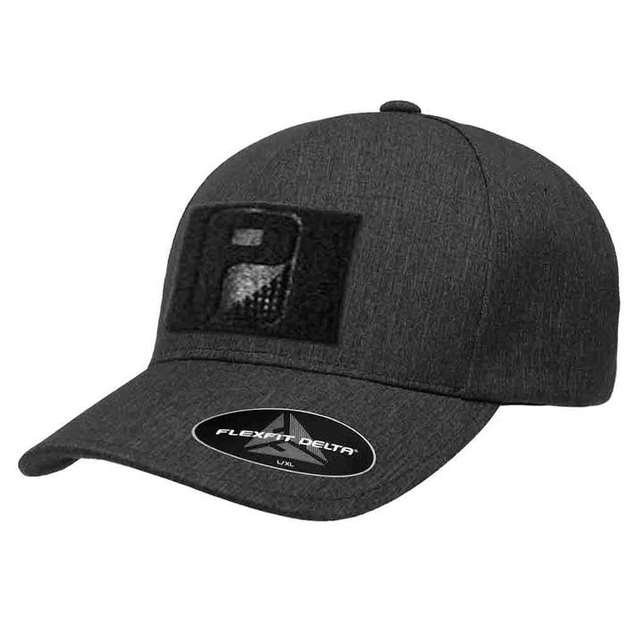Delta Premium Curved Bill Flexfit Hat by Pull Patch (Melange Charcoal) for wholesale by Pull Patch