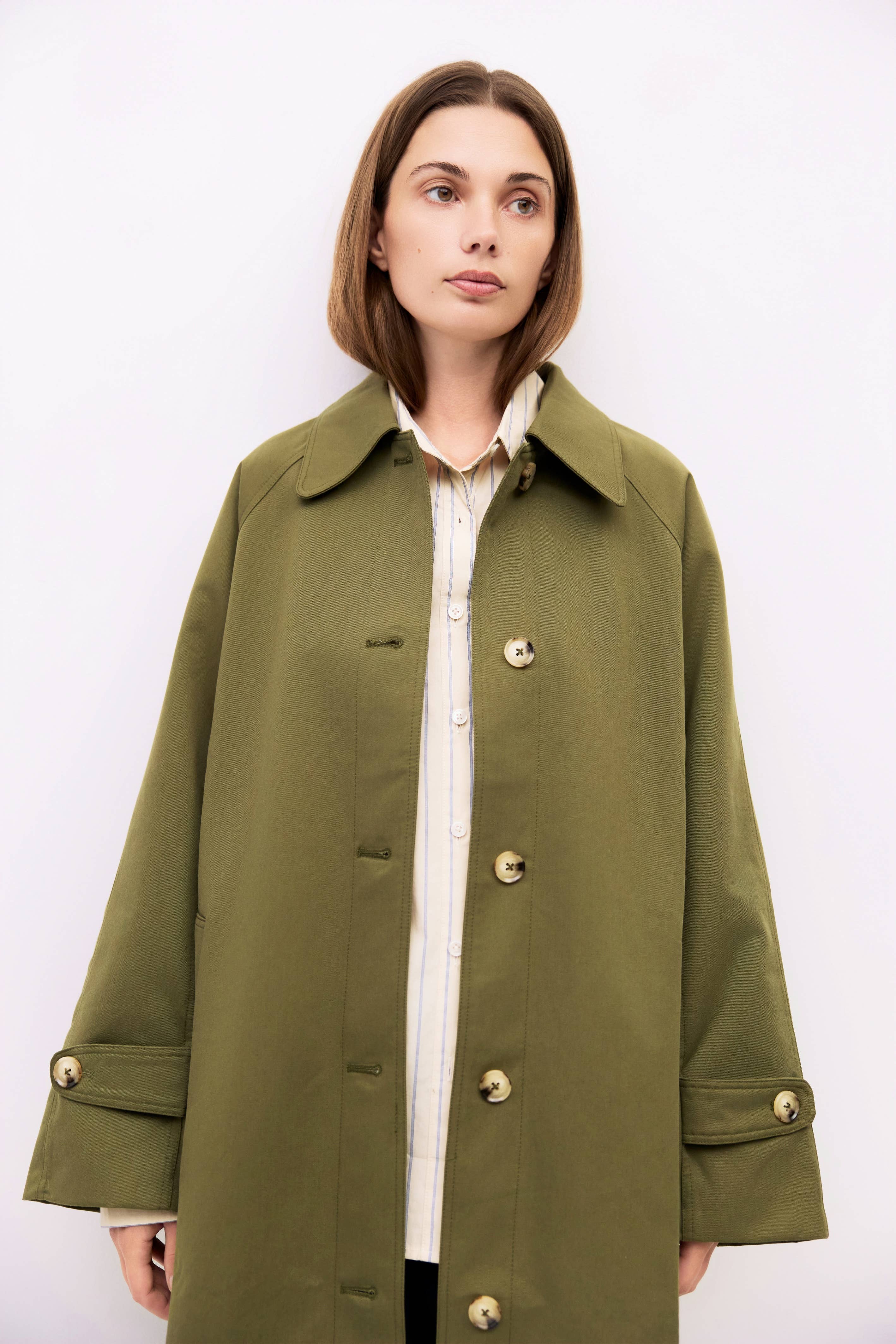 MOD REF - Wholesale Trench Coat - Women's - The Serena Coat | Pointed Collar Trench Coat14
