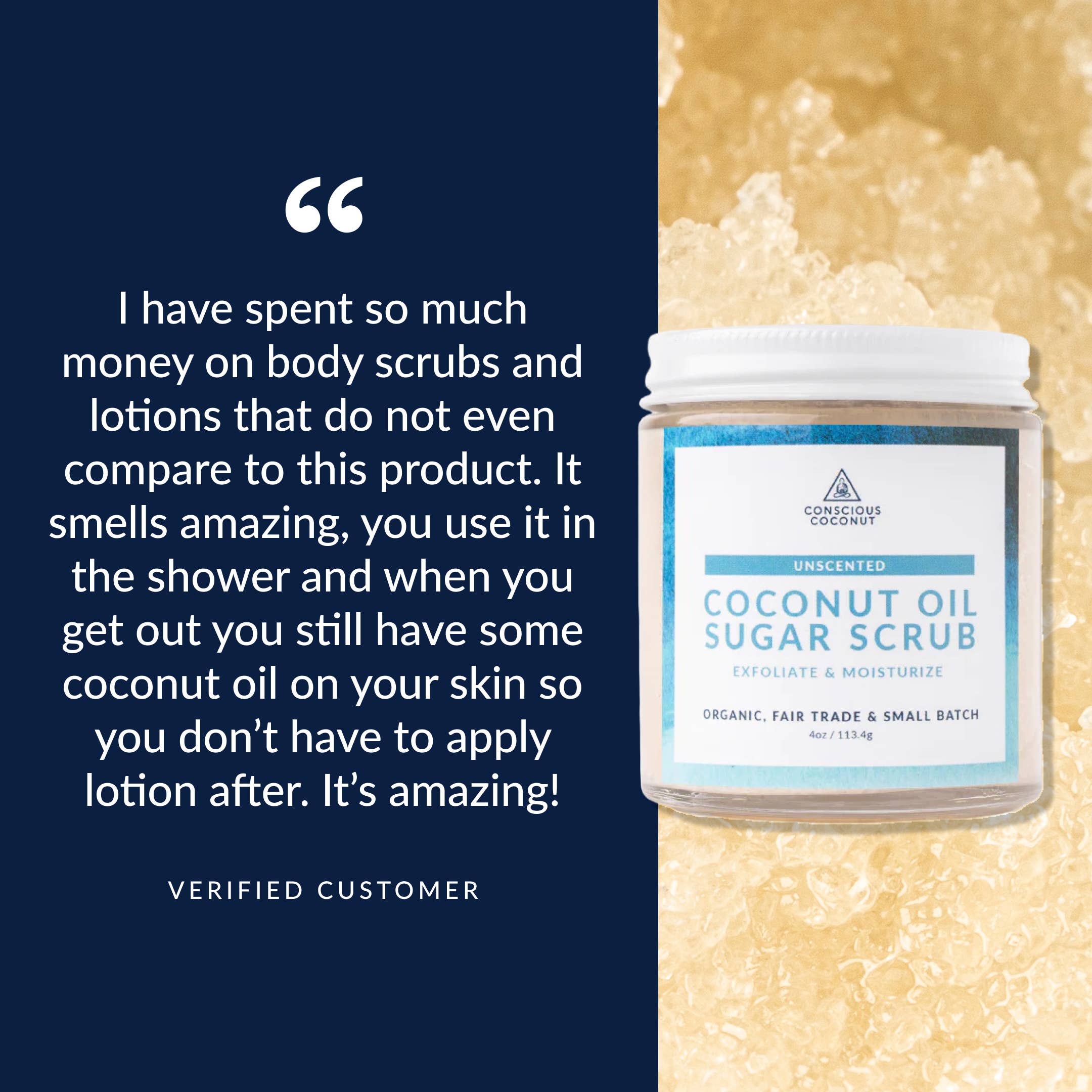 Conscious Coconut - Wholesale Body Scrub/Exfoliant - Coconut Oil Sugar Scrub: Small Batch Made to Order
9