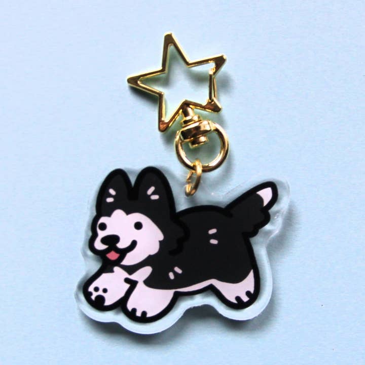 Black Husky Keychain for wholesale by crowlines