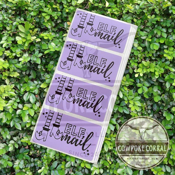 Elf Mail - Packaging Stickers for wholesale by Cowpoke Corral