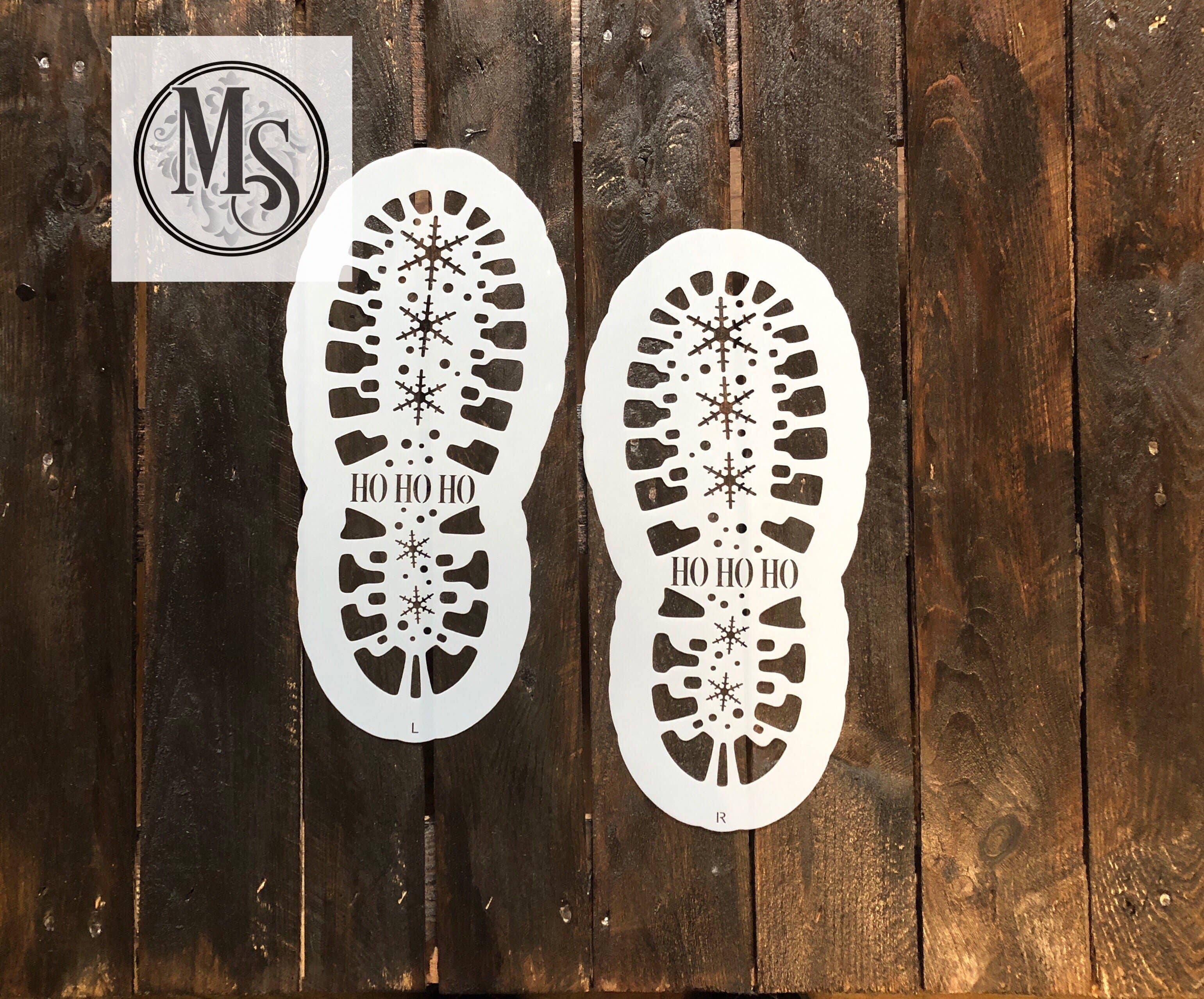 Muddaritaville Studio – wholesale Stencil/craft die – M0225 Santa's Boot Prints