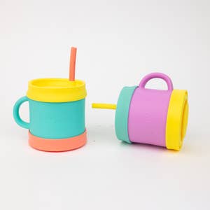 Wholesale 2pk Fisher Price Happy Day Sippy Straw Cup MULTI COLOR