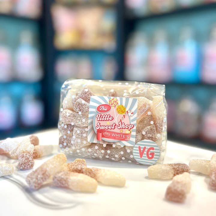 Flossy Teacake - Venta al por mayor Gominolas - Bolsa de caramelos de botellas de cola efervescente 250g