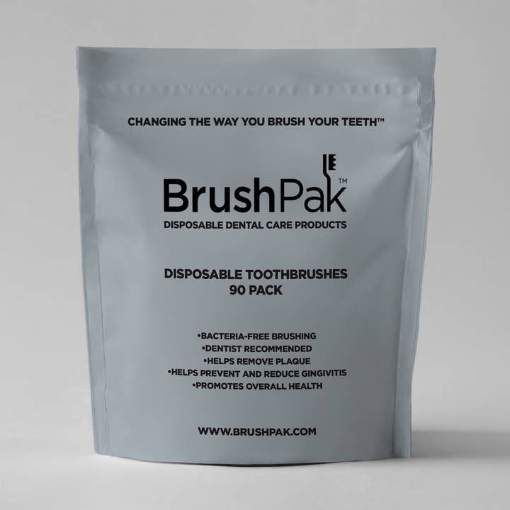 BrushPak - Wholesale Toothbrush - BrushPak™ Brand Disposable Toothbrushes (90 Pack)0
