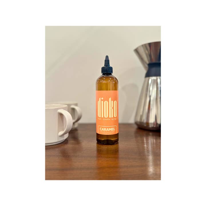 Dioko Flavors LLC - Wholesale Flavored Syrup - Dioko Premium Simple Syrup, 12 fl. oz Caramel 2