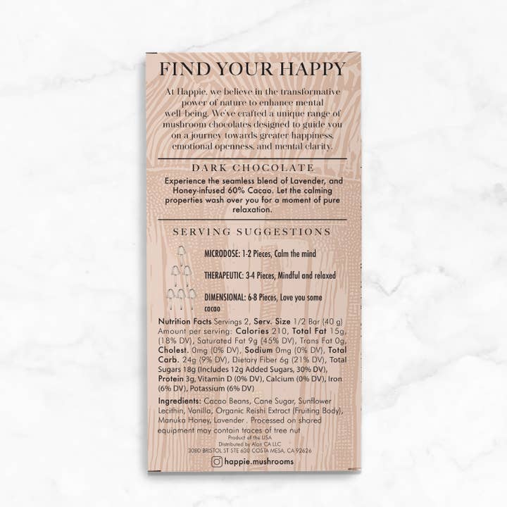 Happie - Wholesale Chocolate Bar - Happie Calm Chocolate