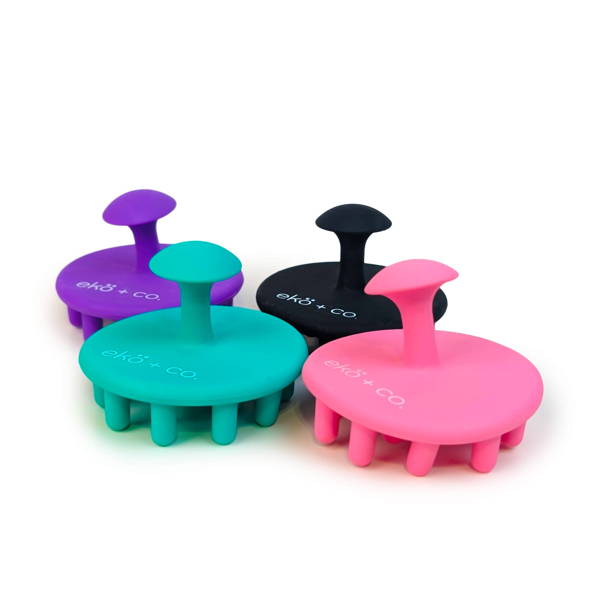 GreenWave – Coçador/massajador de cabeça por atacado – Escova de Silicone para Massagem no Couro Cabeludo - Cerdas Grandes e Redondas6