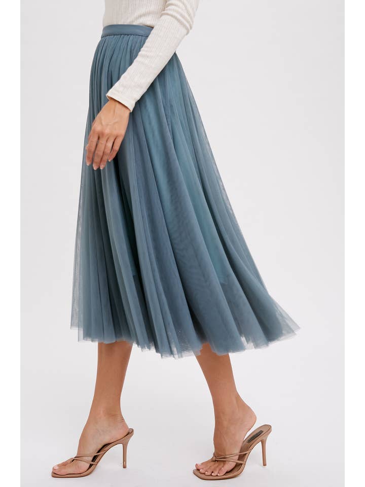 Bluivy - Wholesale Skirt - Women's - TULLE MIDI SKIRT
