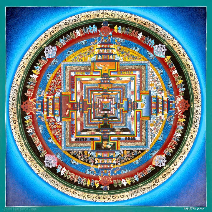 Kalachakra Mandala Thangka - Essensen af buddhistiske lære for engroshandel hos Boudha Stupa Thanka Centre