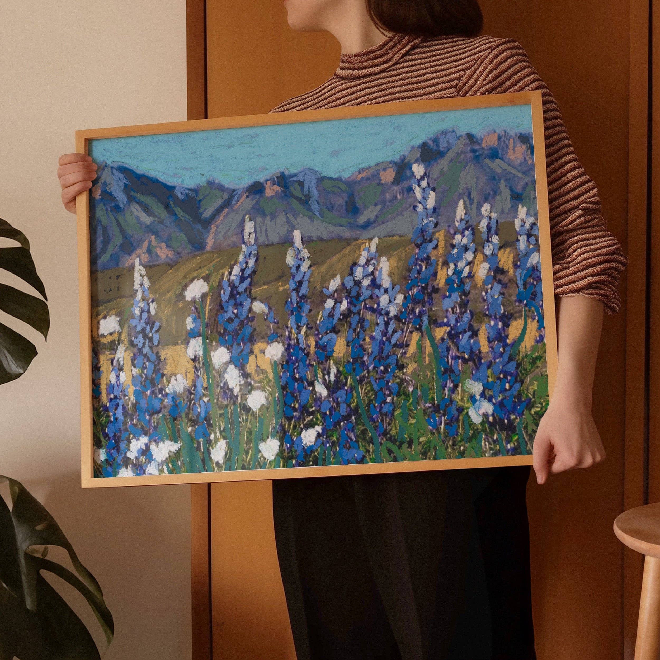 El Baker Art - Wholesale Art Print - Bluebonnets Big Bend National Park Art Print2