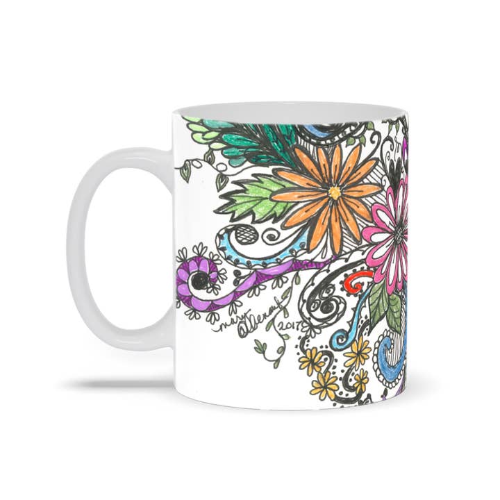 Mary O's Imagination - Wholesale Coffee mug - Spray of Flowers mugs1