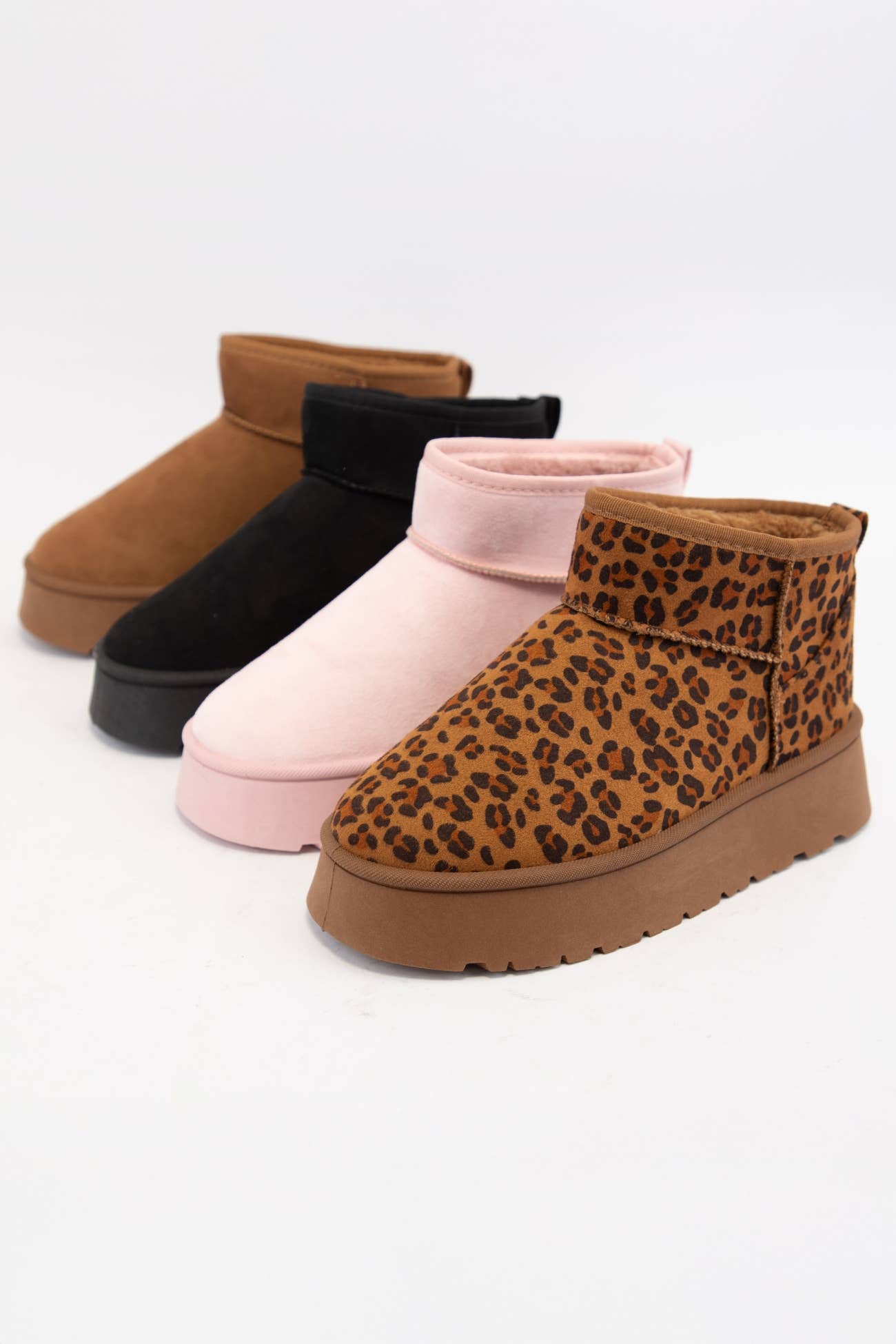 CCOCCI - Wholesale Booties - Women's - OAKLEE-01 PLATFORM MINI ANKLE SHERPA BOOTS2