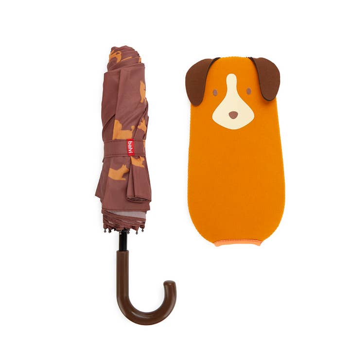 Balvi - Wholesale Umbrella - Unisex - Umbrella, Puppymbrella, brown, with cover, nylon1