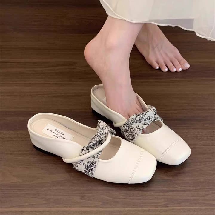 ACCITY - Wholesale Flats/Loafers - Women's - Wedge Heel Mary Jane Mules for Women_CWSHF0079