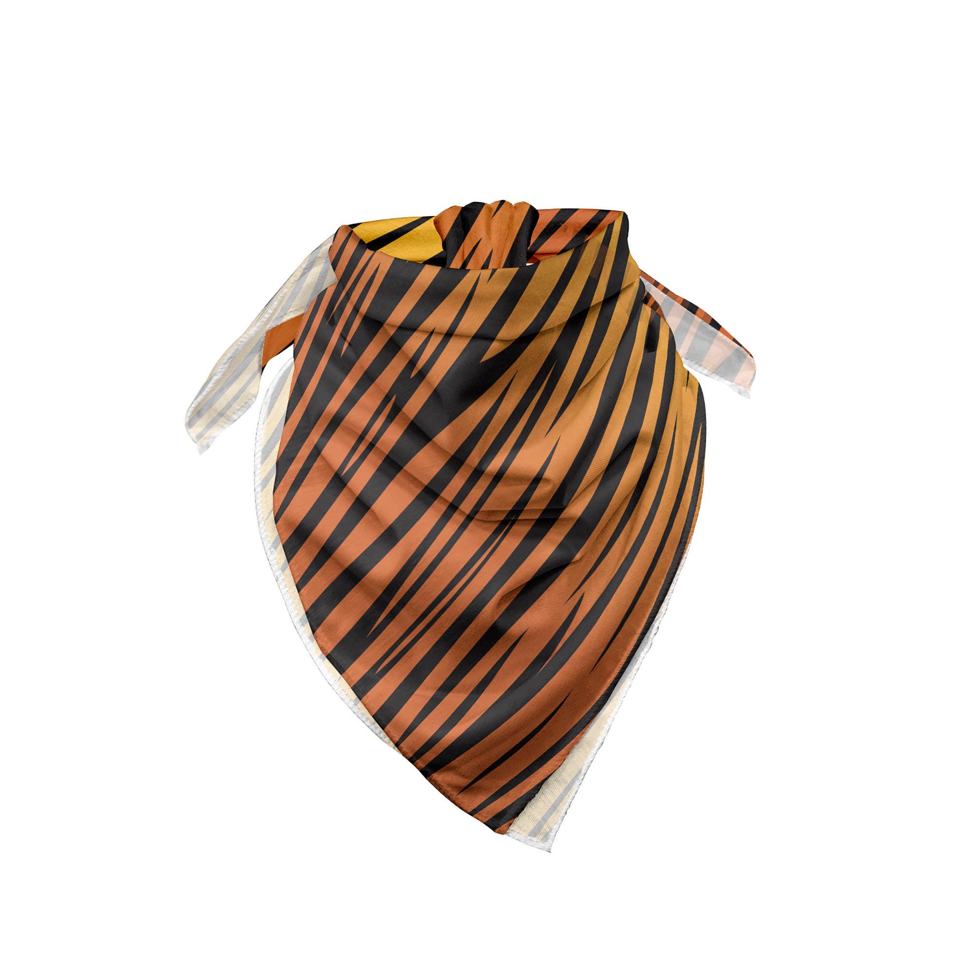 Ambesonne – wholesale Bandana – Unisex – Tiger Bandana Unisex Orange and Black Animal Skin Design 22"2