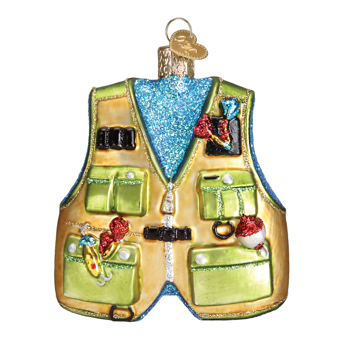 Old World Christmas - Wholesale Ornament - Fishing Vest Ornament1