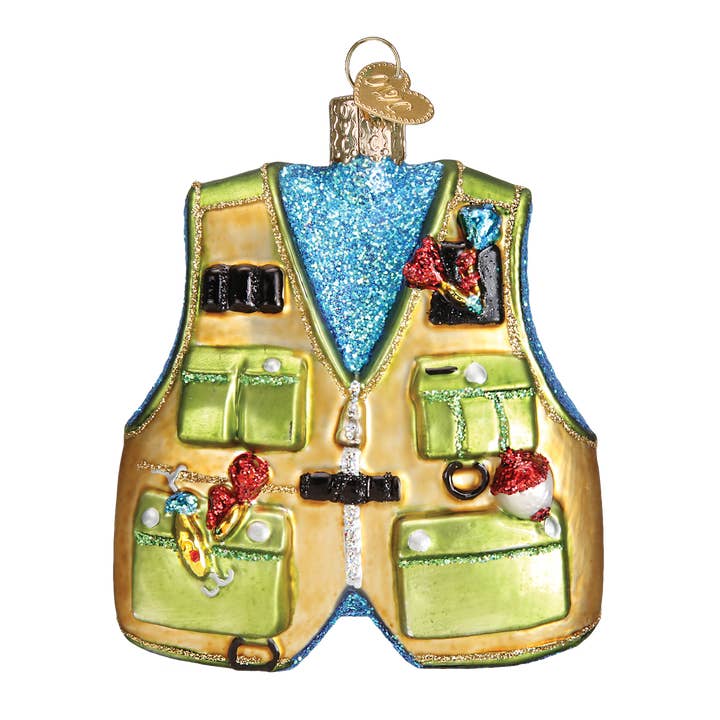 Old World Christmas - Wholesale Ornament - Fishing Vest Ornament1