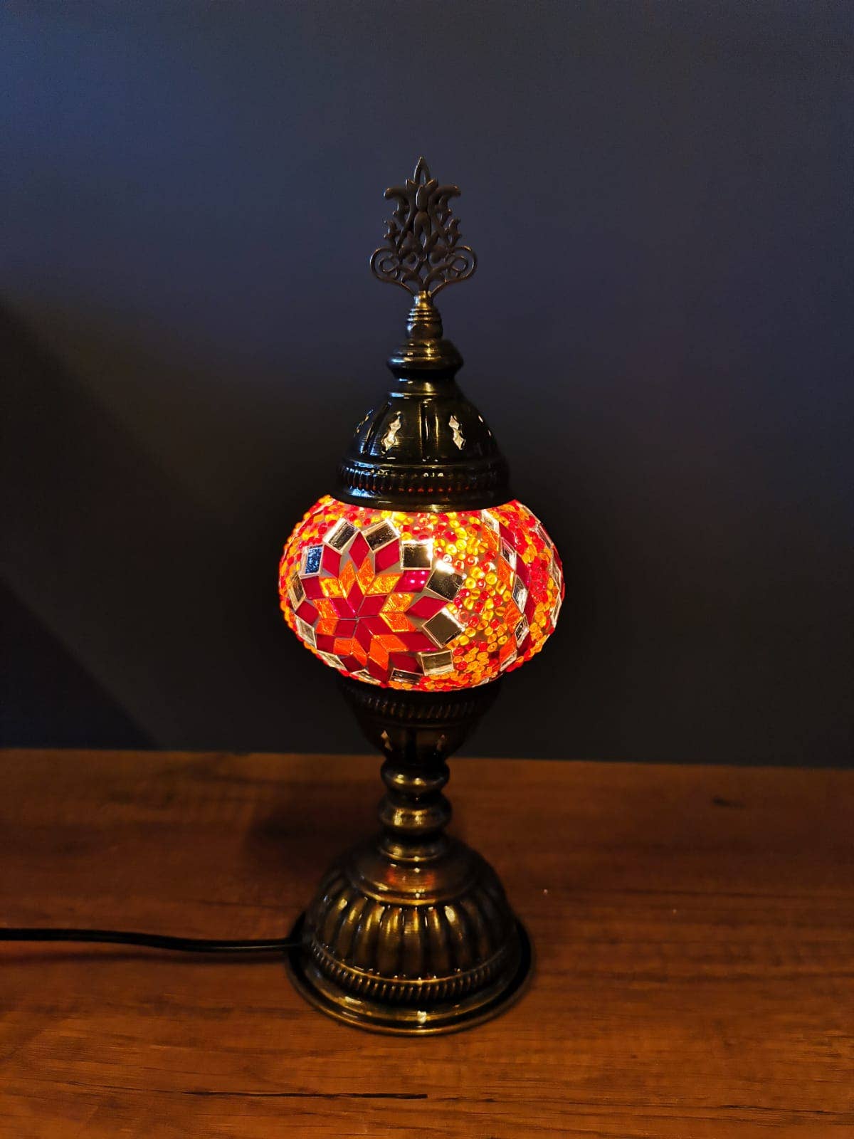 Import Corner - Wholesale Accent/Desk Lamp - 96311-20: BOXED TURKISH MOSAIC NIGHTLIGHT W/ 3"PRESSED SHADE15