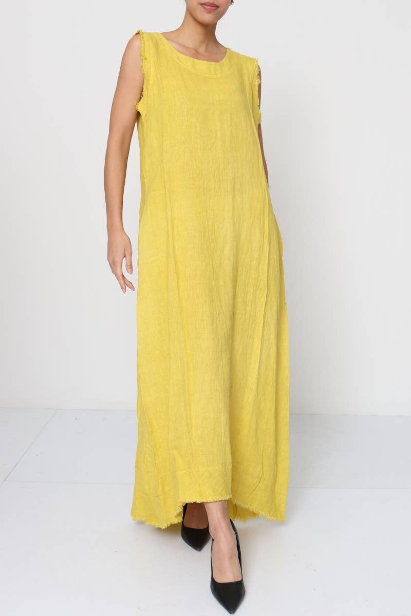 LÉA & LUC - Vendita all'ingrosso Vestito - Donna - Abiti lunghi senza maniche in lino 100% REF.431819