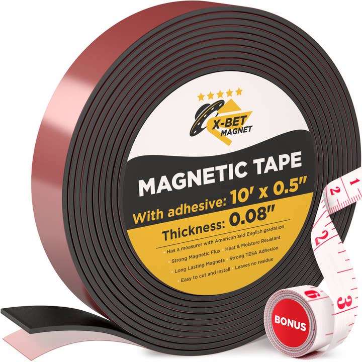 Cinta magnética adhesiva, tira flexible de 0.5 pulgadas x 10 pies para venta al por mayor de X-bet MAGNET