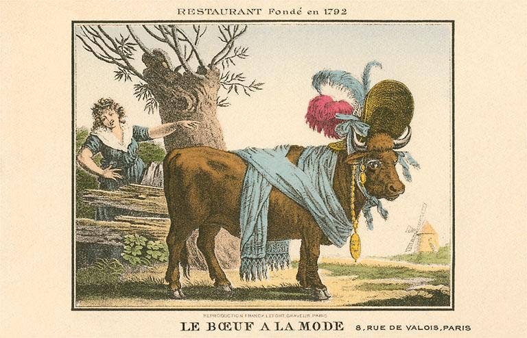 Found Image Press - Vente Aimants - Magnet PS-148 Le Bœuf à la Mode Restaurant0