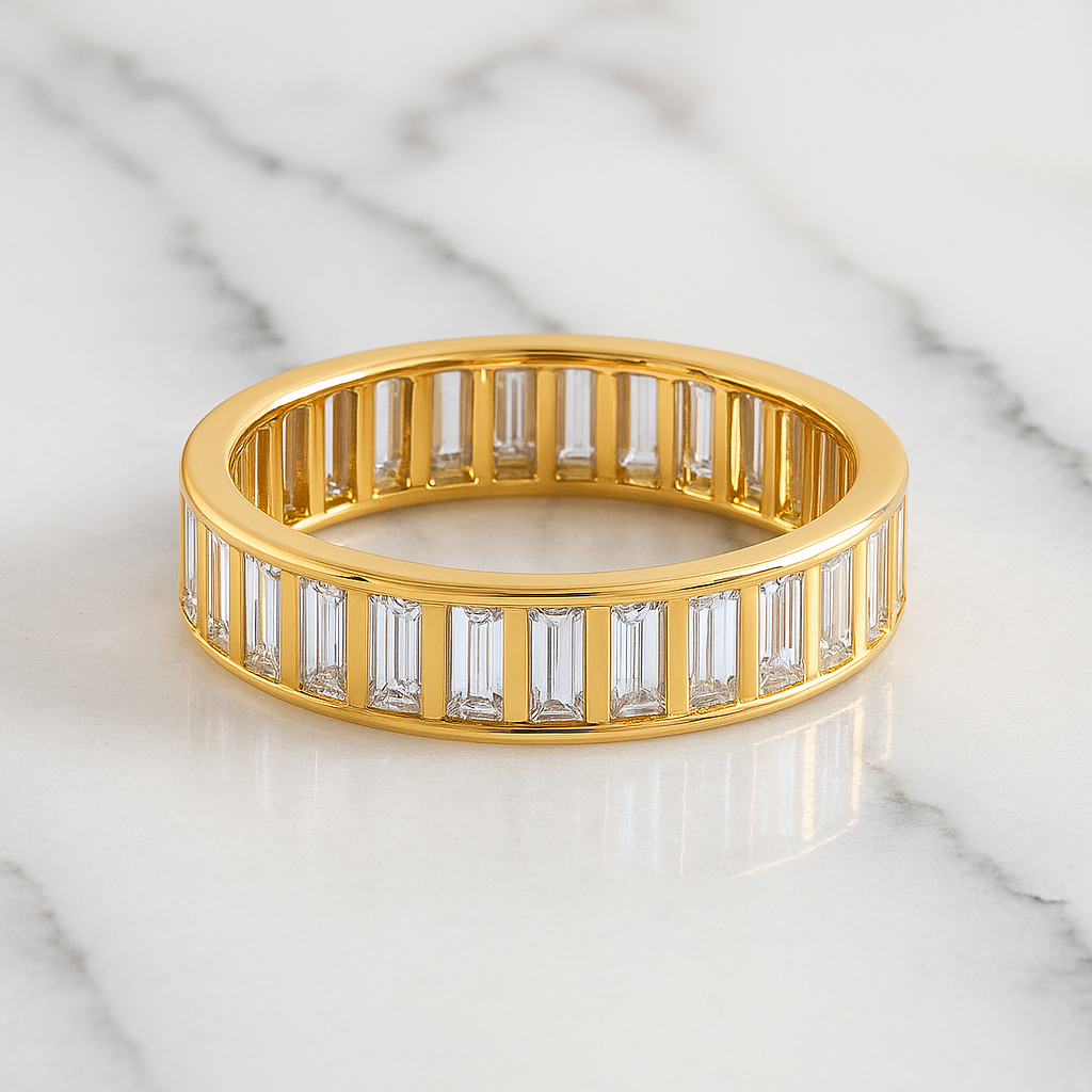 Lolovivi Jewelry - Vendita all'ingrosso Anelli multipietra - Anello Sonia Band - Oro Giallo con Diamante Coltivato in Laboratorio3