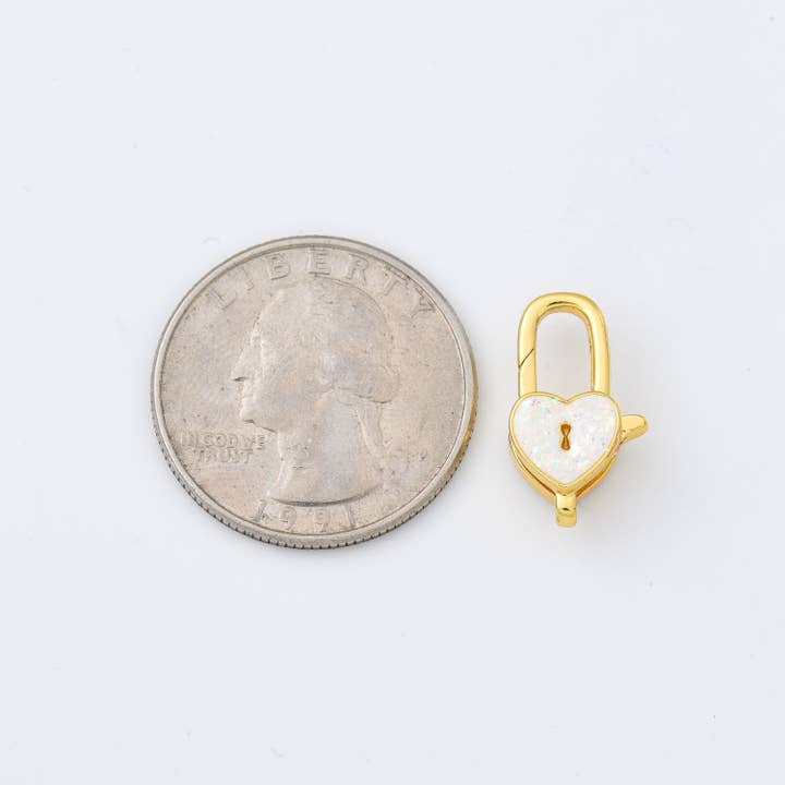 Beads Creation - Wholesale Clasp - Opal Mouse Head Lobster Claw Clasp in Gold Filled, CL5893