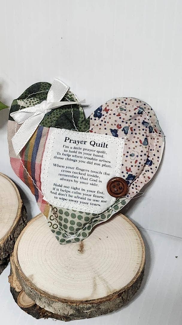 Paradise Island Gold and Silver - Wholesale Keepsake Coin/Token - Heart Mini Prayer Quilt – Angel Charm Faith Gift2