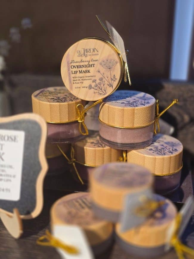 Strawberry Rose Overnight Lip Mask for wholesale by Du Jardin Beauty