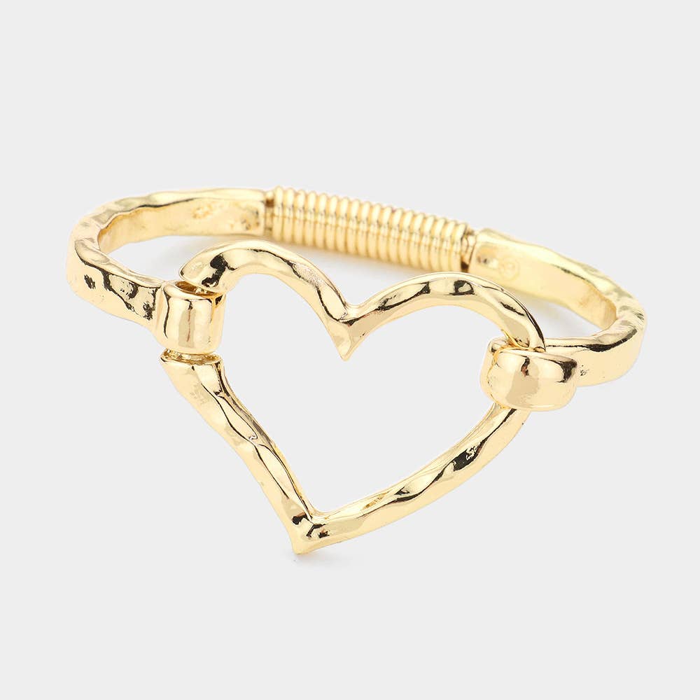 Sensibling Corp. – wholesale Bangle bracelet – Open Metal Heart Hook Bracelet6