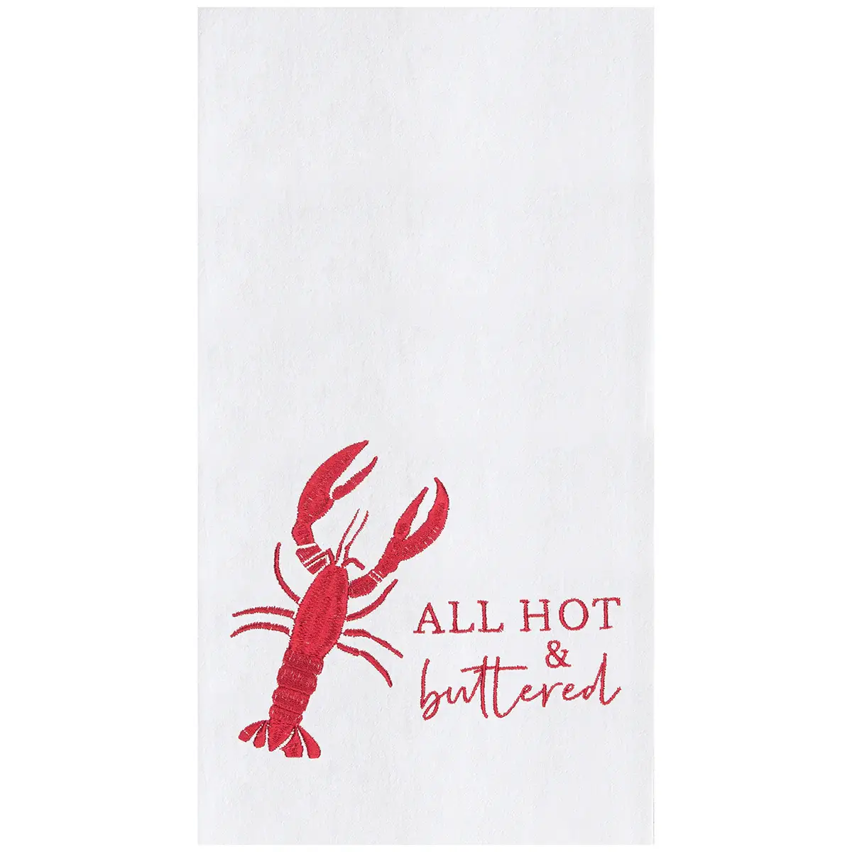 C&F Home - Wholesale Tea Towel - Coastal Lobster All Hot & Buttered Kitchen Towel0